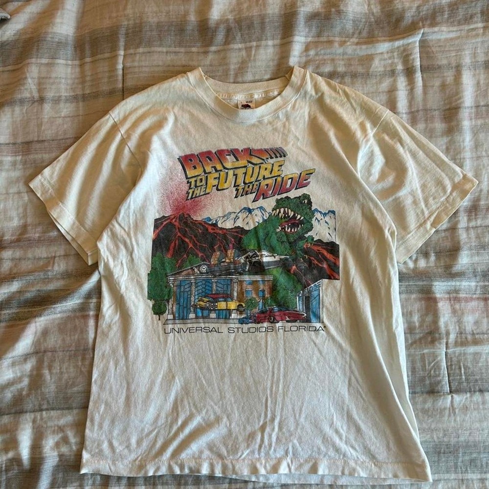 Vintage Back To The Future Rare 90s The Ride Universal Studios Shirt (Large)